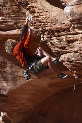  Gimme Back My Billets (5.12a), Sunny & Steep.