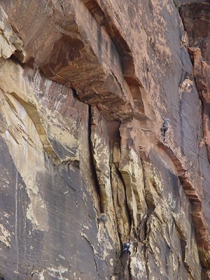 Tom Moulin and Brian Bowman on Drifting, pitch 4, Jet Stream Wall.