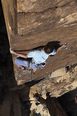 Jerry Handren  on The Madcap Laughs, pitch 1 (5.11d), The Monument.