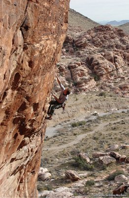 Jarret Hunter on Drilling Miss Daisy (5.11a), Conundrum Crag.