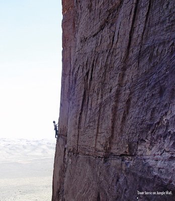 Dave Sorric on Jungle Wall (5.11b).