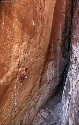 Chad Umbel on Monster Skank (5.13b), Front Corridor.