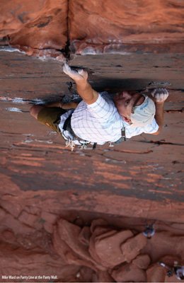 Mike Ward on Panty Line (5.10a), Second Pullout.