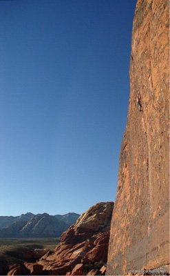 Josh Horniak on Running Man (5.11c).