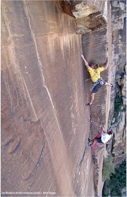 Tom Moulin on Velvet Tongue, pitch 5 (5.12c), Black Velvet Wall.